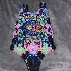 Trippy rave eye bodysuit / one piece